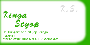 kinga styop business card